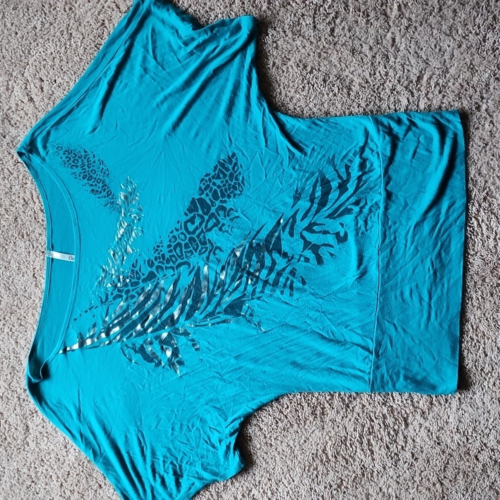 Oatt animal print dolman top L